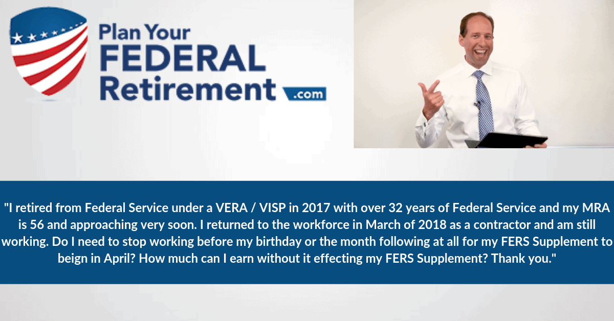 VERA VISP Working as a "Contractor" Plan Your Federal Retirement