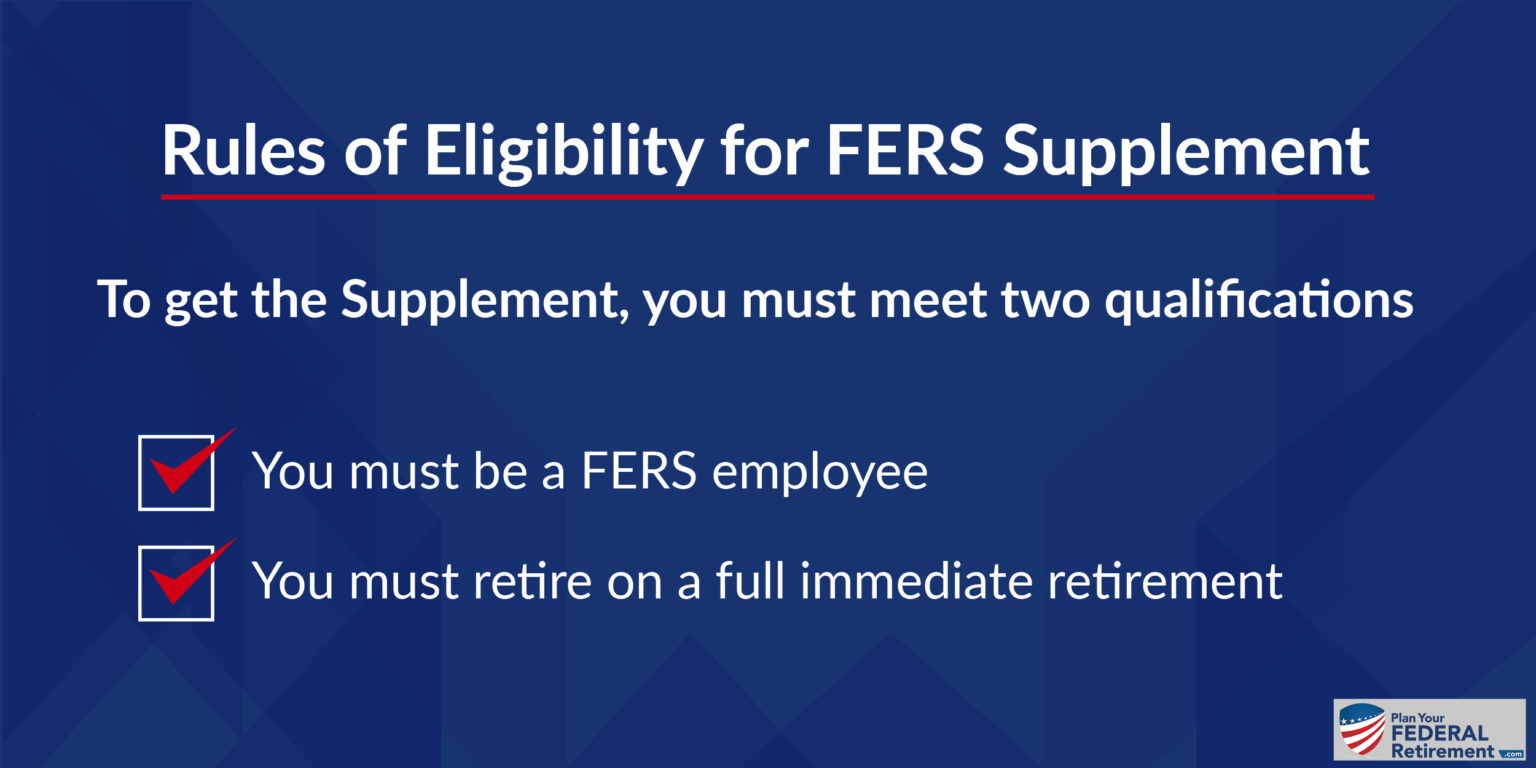 FERS Supplement for Special Provisions - Plan Your Federal Retirement