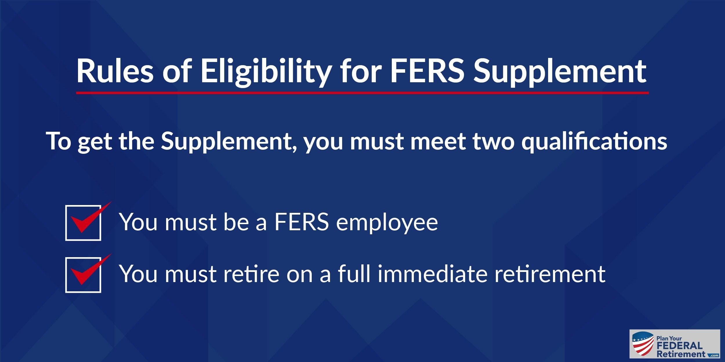 How to qualify for FERS Supplement